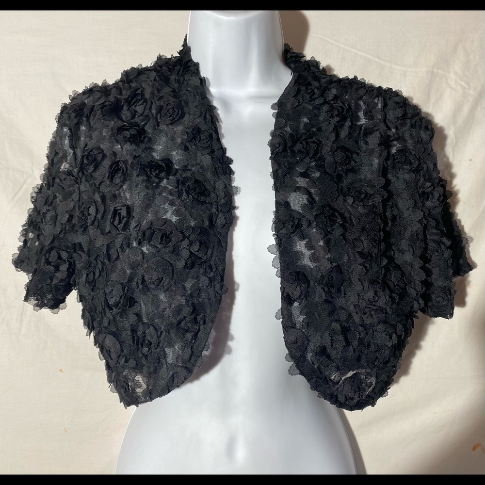Chetta B Floral Shrug Bolero Jacket Size M